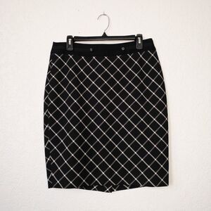 The Limited Black and White Plaid Pencil Skirt Size‎ 8